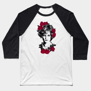 Red Roses - Princess Diana Baseball T-Shirt